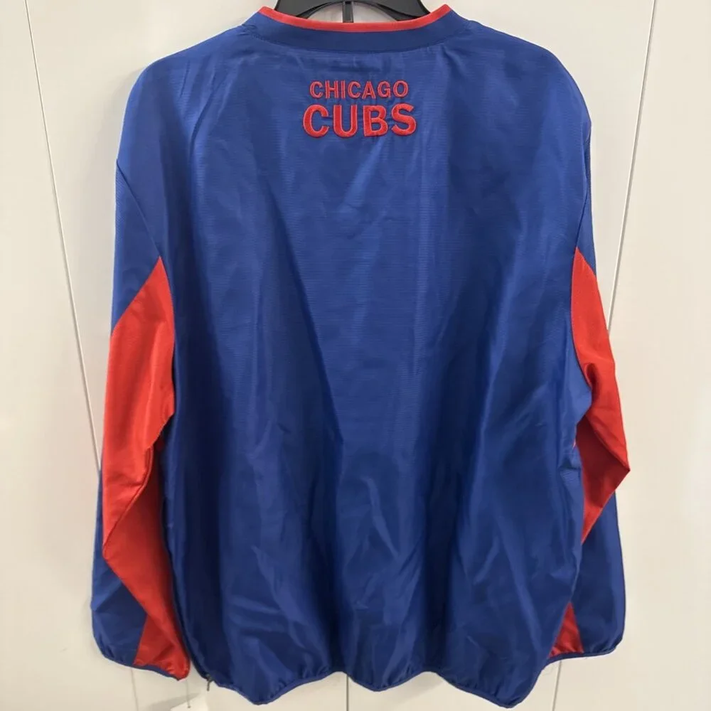G-III Sports MLB Chicago Cubs Men's XL Pullover Windbreaker Side Zip Warmup NWT